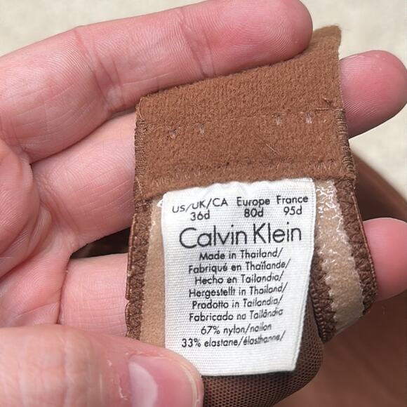 Calvin Klein: Strapless Brown Bra - Picture 6 of 6